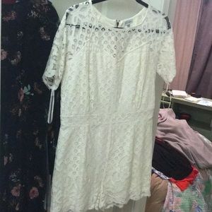 BRAND NEW White lace romper